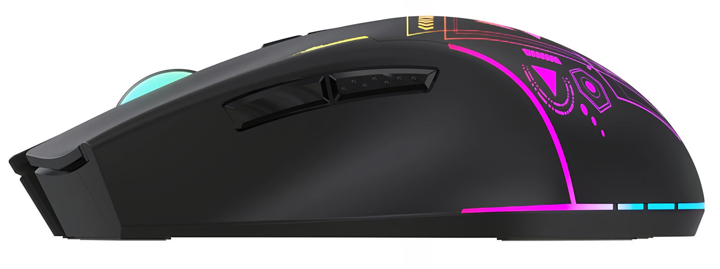 Wireless Gaming Mouse WZK WMGB-3200, 3200DPI, RGB, Black