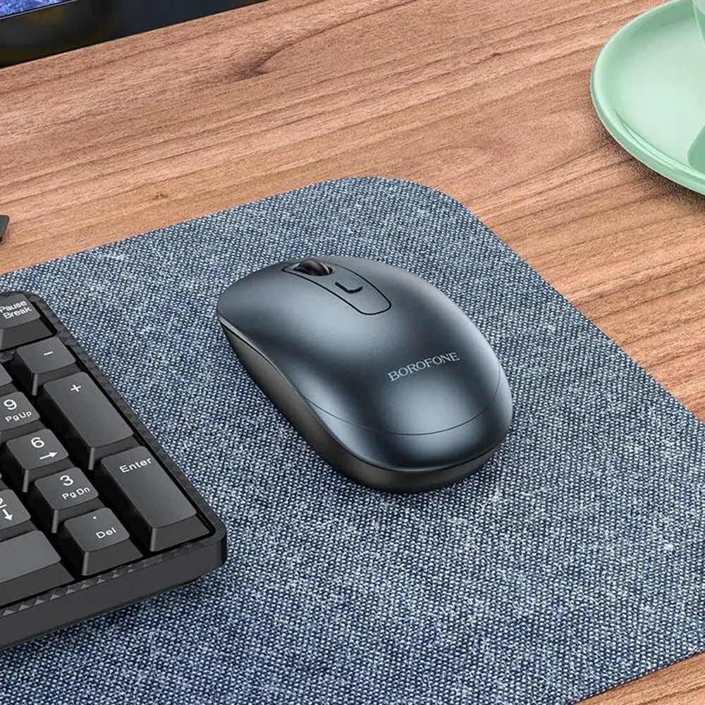 Mysz Bezprzewodowa Borofone BG13 Winner, 1600DPI, Szara