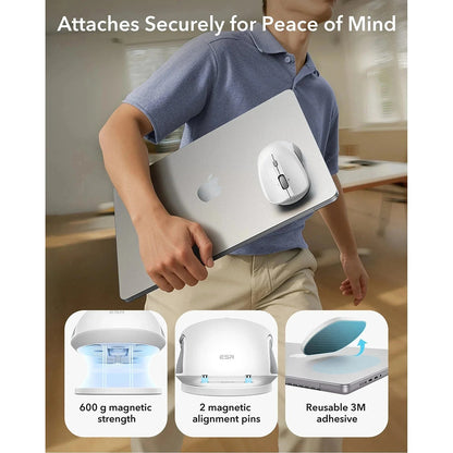 Mysz bezprzewodowa ESR MagMouse, 800DPI - 4800DPI, Biała