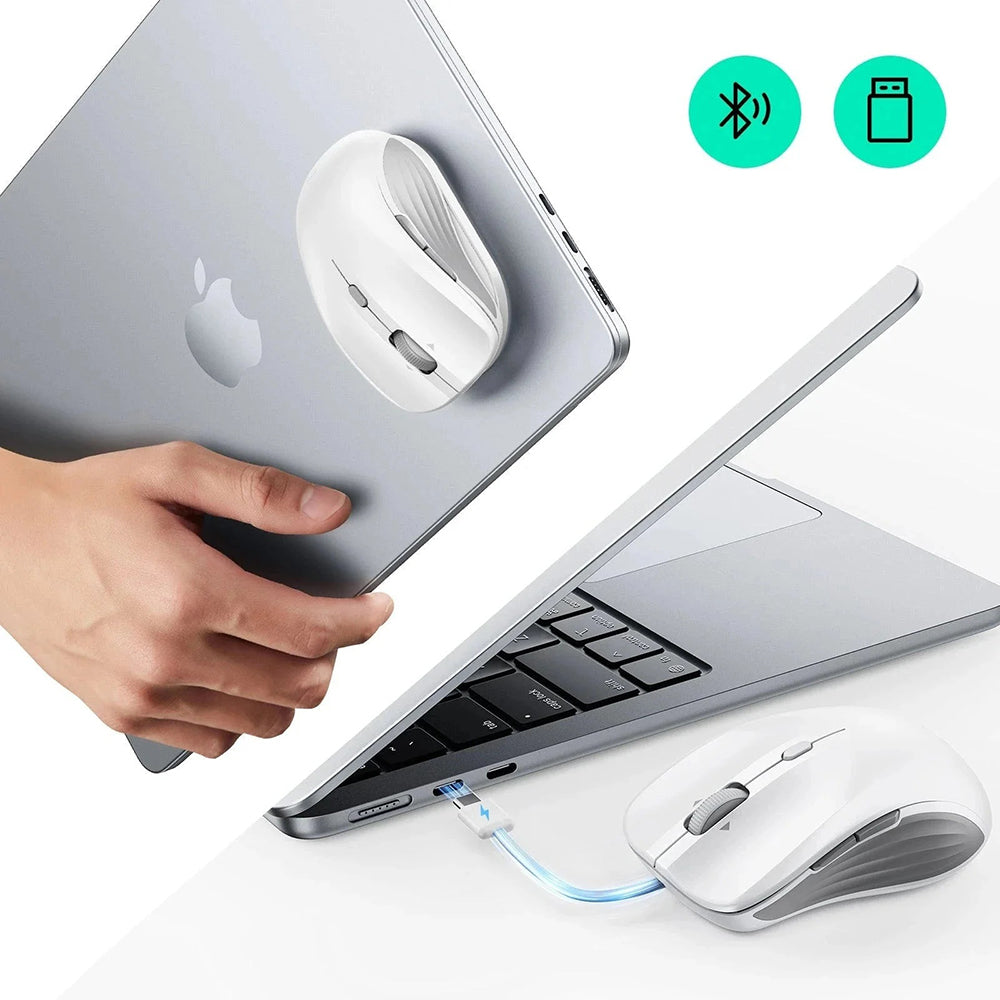 Mysz bezprzewodowa ESR MagMouse, 800DPI - 4800DPI, BT / Wi-Fi, Biała
