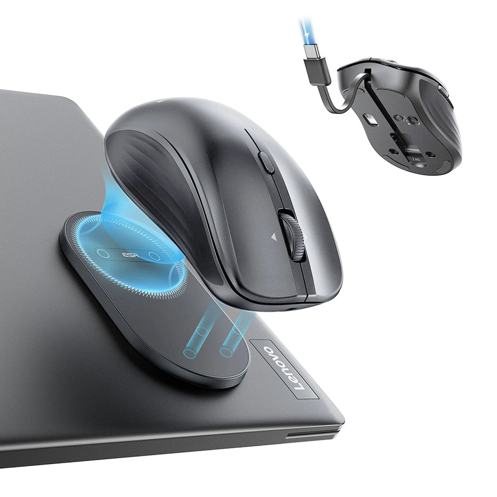 Mysz bezprzewodowa ESR MagMouse, 800DPI - 4800DPI, Szara