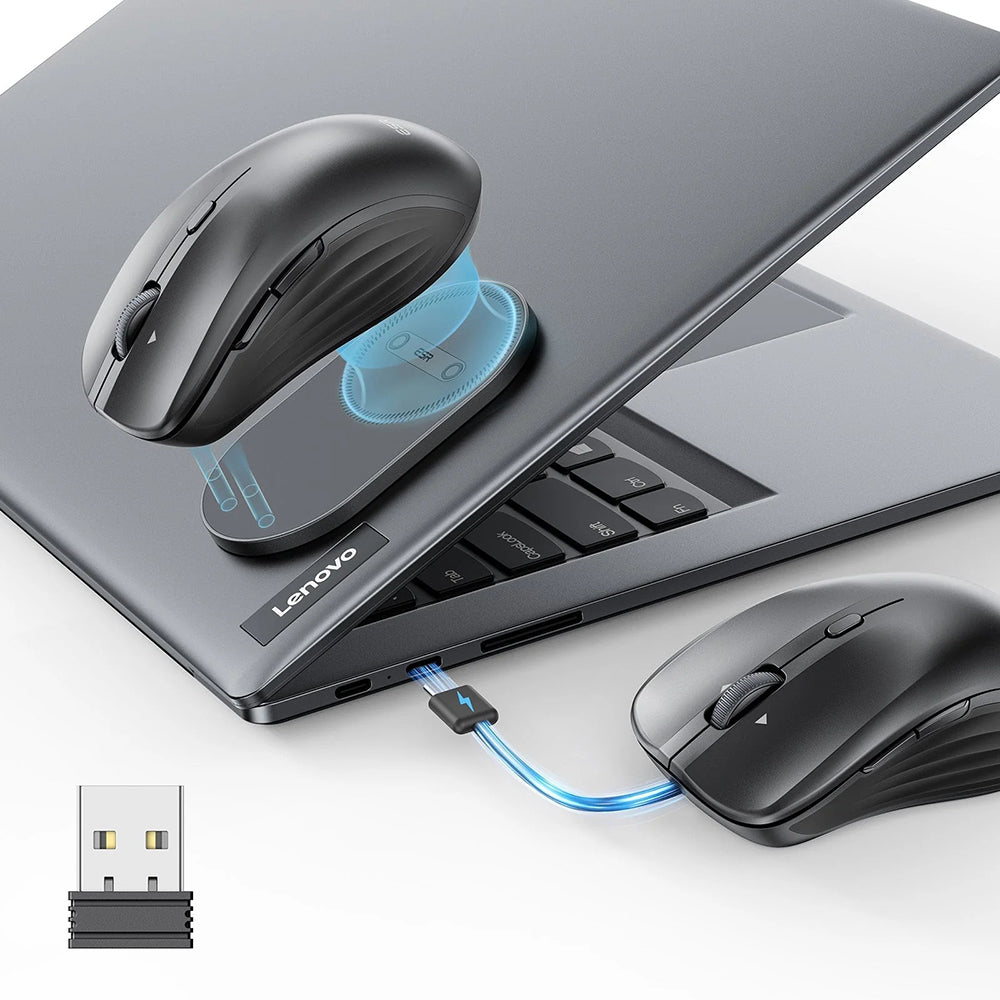 Mysz bezprzewodowa ESR MagMouse, 800DPI - 4800DPI, Szara