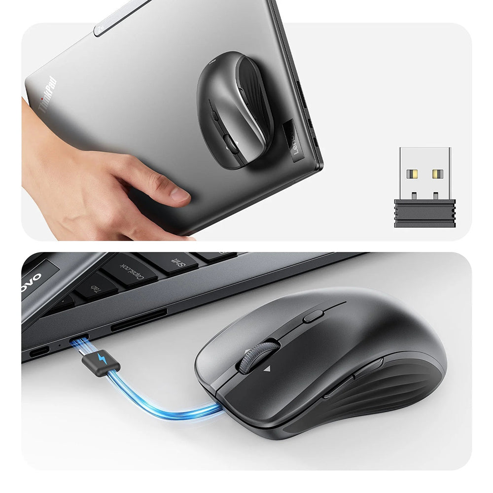 Mysz bezprzewodowa ESR MagMouse, 800DPI - 4800DPI, Szara