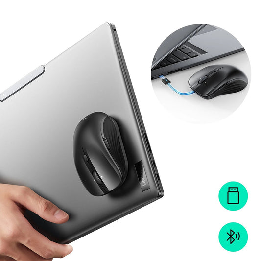 Mysz bezprzewodowa ESR MagMouse, 800DPI - 4800DPI, Czarna