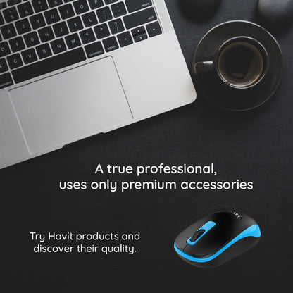 HAVIT MS626GT Wireless Mouse, 1200DPI, Black