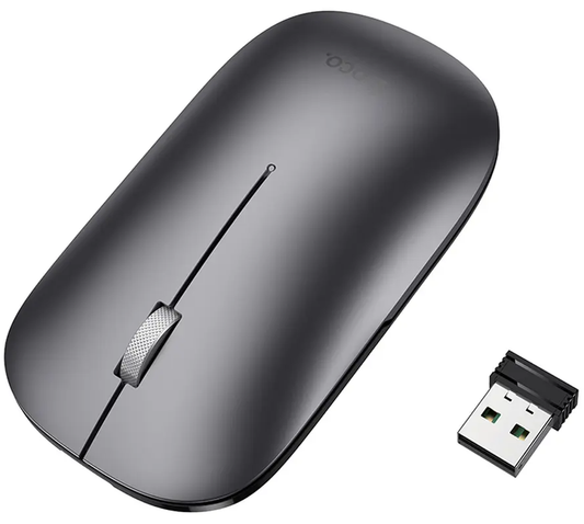 Mysz bezprzewodowa HOCO GM43, 1600DPI, BT / Wi-Fi, Szary