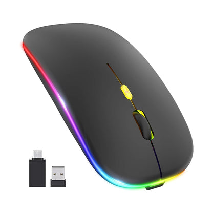 Mysz bezprzewodowa Techsuit M1, RGB, 1600DPI, BT / Wi-Fi, Czarna