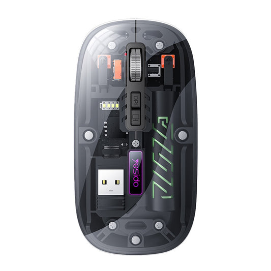Mysz bezprzewodowa Yesido KB29, 800DPI - 1600DPI, BT / Wi-Fi, Czarna