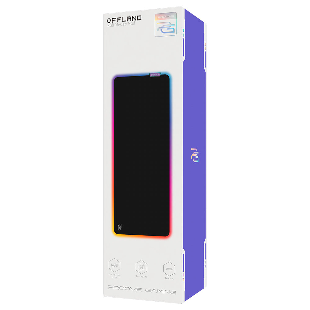 MousePad Gaming Proove Offland, RGB, 800mm x 300mm x 4mm, Czarny MPOF00022401