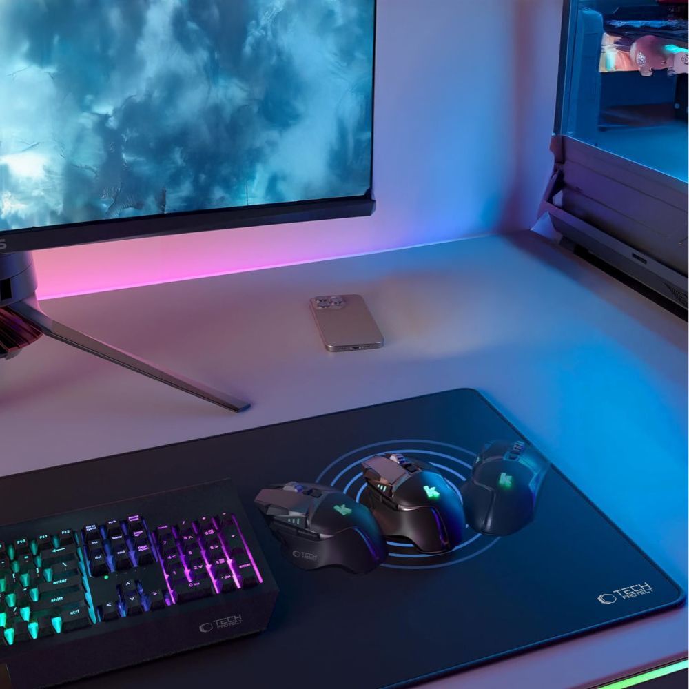 MousePad Tech-Protect A100, 100mm x 500mm, Czarny