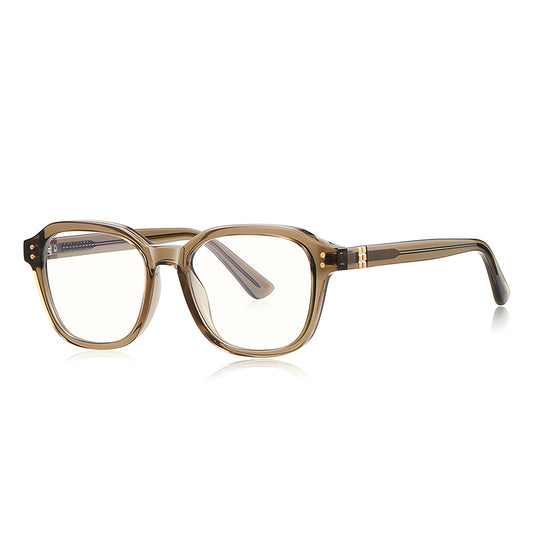 Techsuit 2227 Men's Computer Glasses, Anti-Blue Light, Light Brown