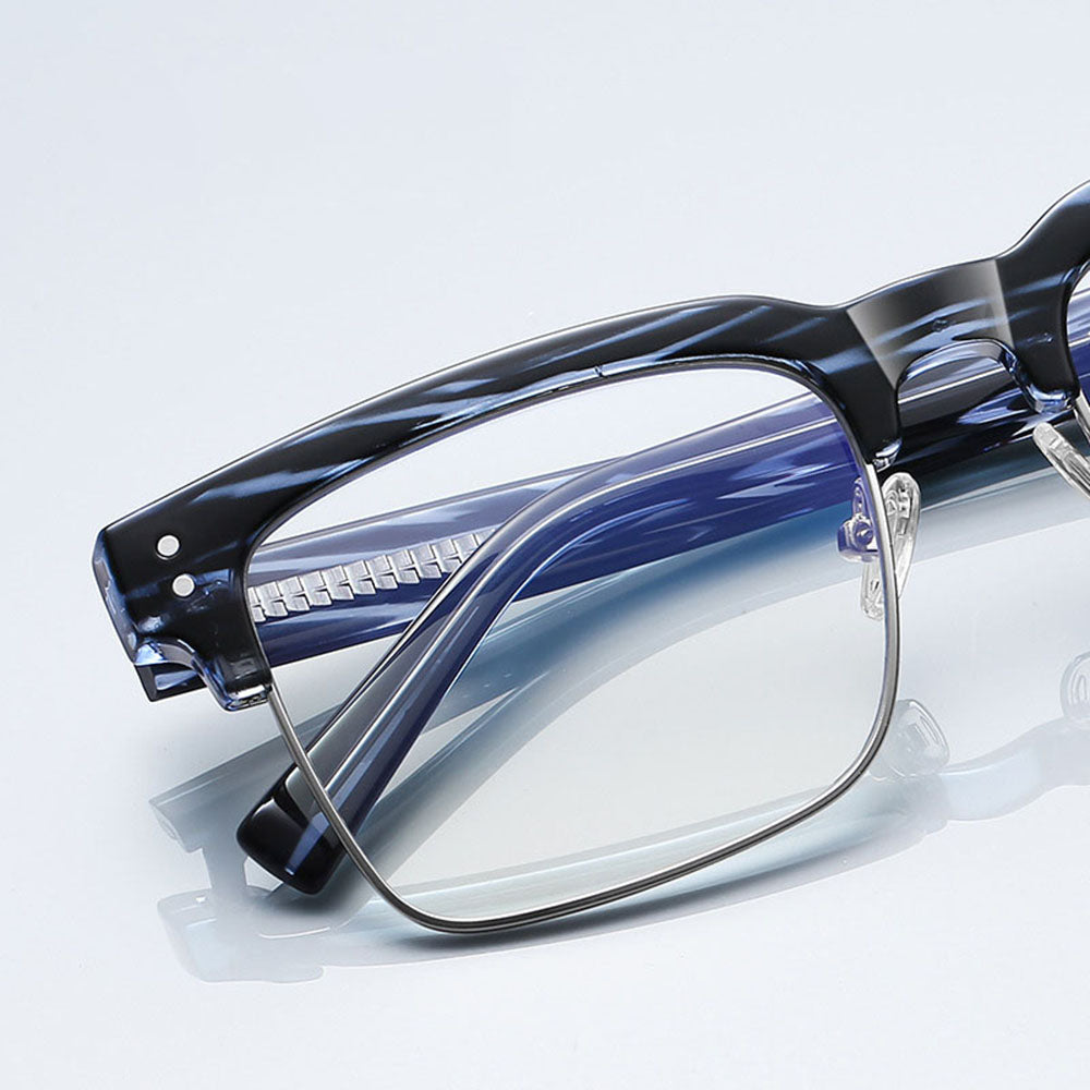 Techsuit 2205 Women's Computer Glasses, Anti-Blue Light, Black Silver