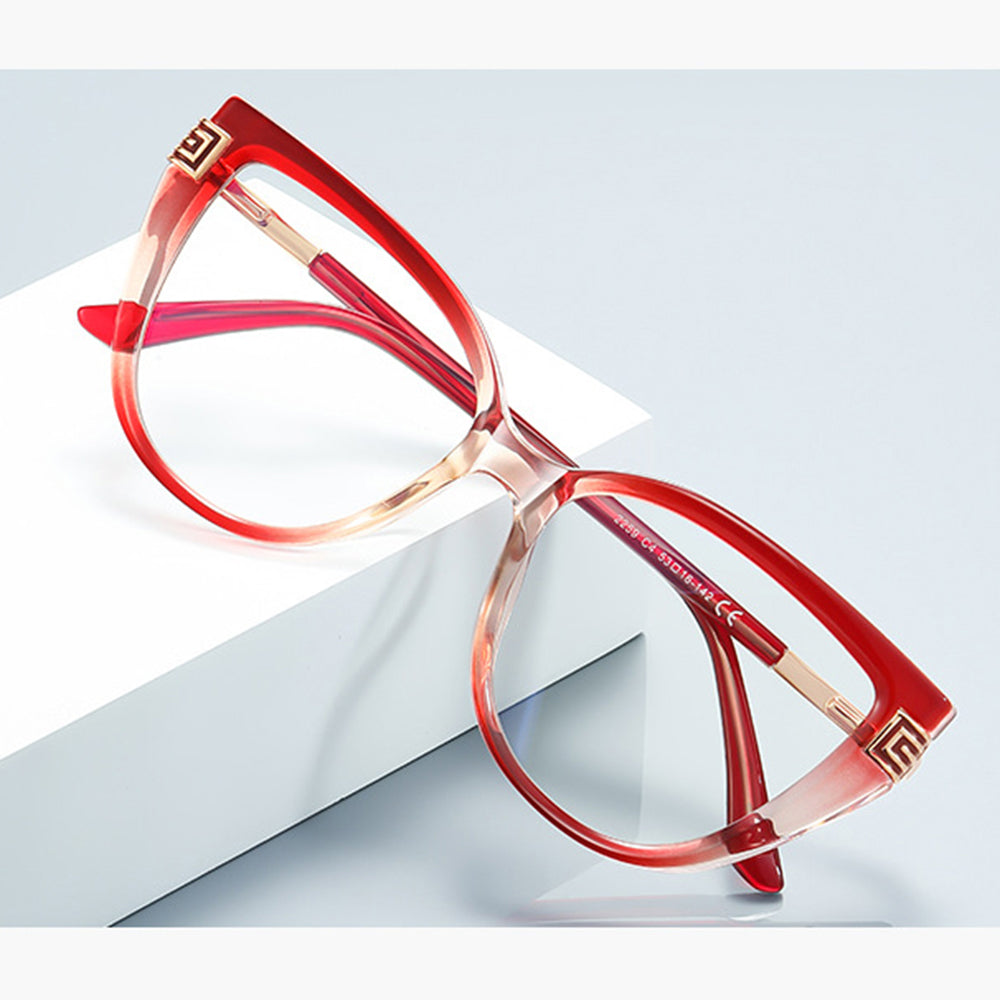 Okulary Komputerowe Damskie Techsuit 2259, Anti-Blue Light, Brązowe