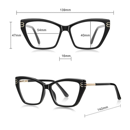 Okulary Komputerowe Damskie Techsuit 2262, Anti-Blue Light, Czarne