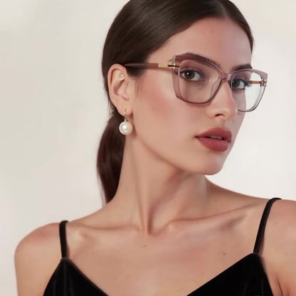 Okulary Komputerowe Damskie Techsuit 2273, Anti-Blue Light, Brązowe