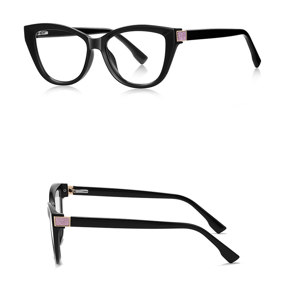 Okulary Komputerowe Damskie Techsuit 2276, Anti-Blue Light, Czarne