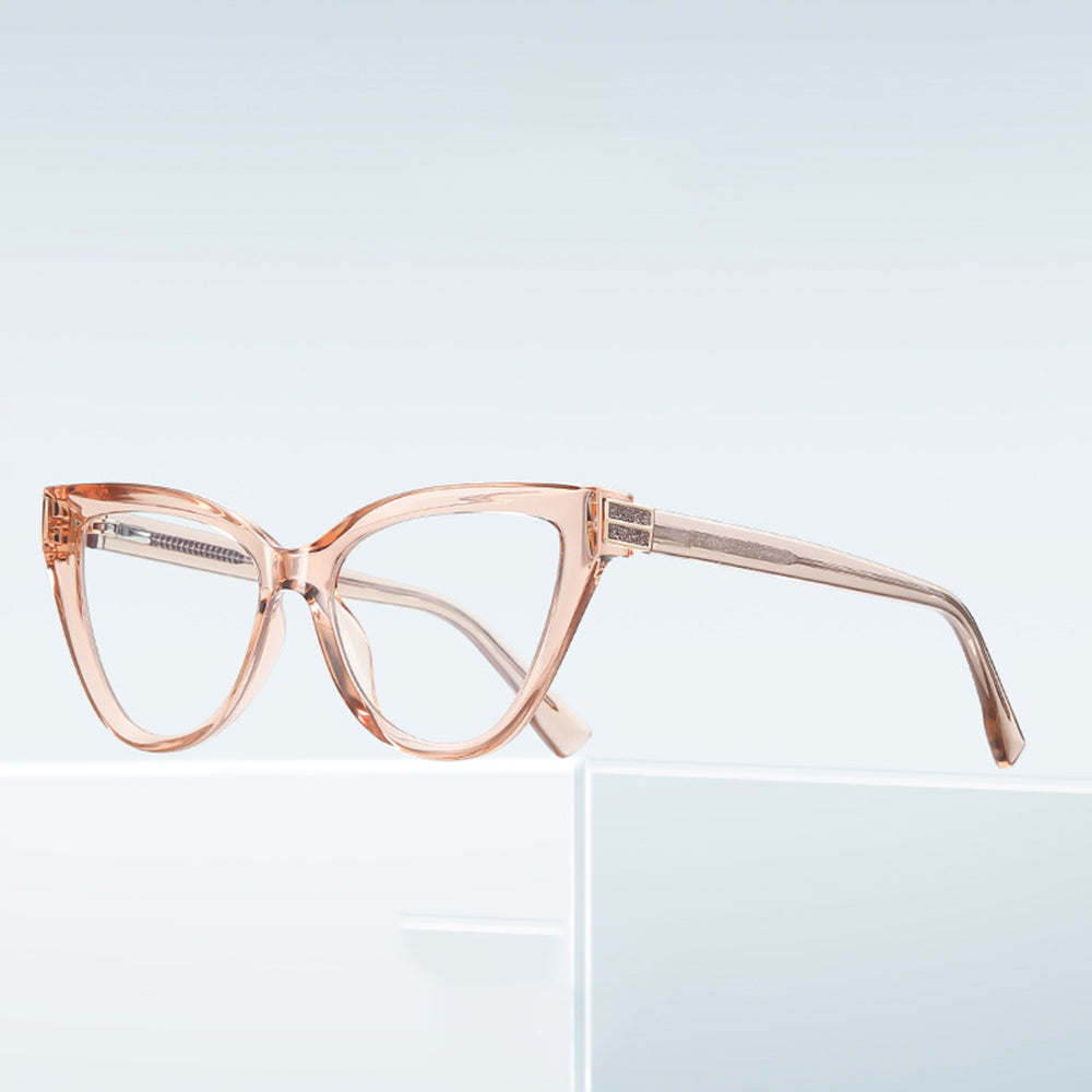 Okulary Komputerowe Damskie Techsuit 2279, Anti-Blue Light, Brązowe