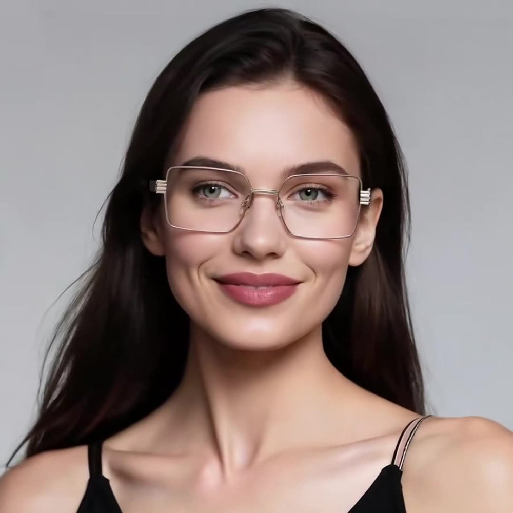 Okulary Komputerowe Damskie Techsuit 3160, Anti-Blue Light, Różowo-Złote