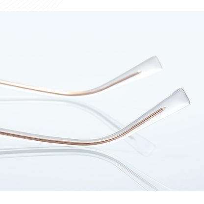 Okulary Komputerowe Damskie Techsuit 3161, Anti-Blue Light, Różowo-Złote