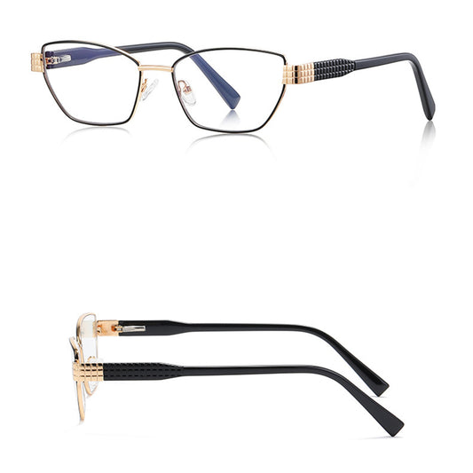 Okulary Komputerowe Damskie Techsuit 3162, Anti-Blue Light, Czarne