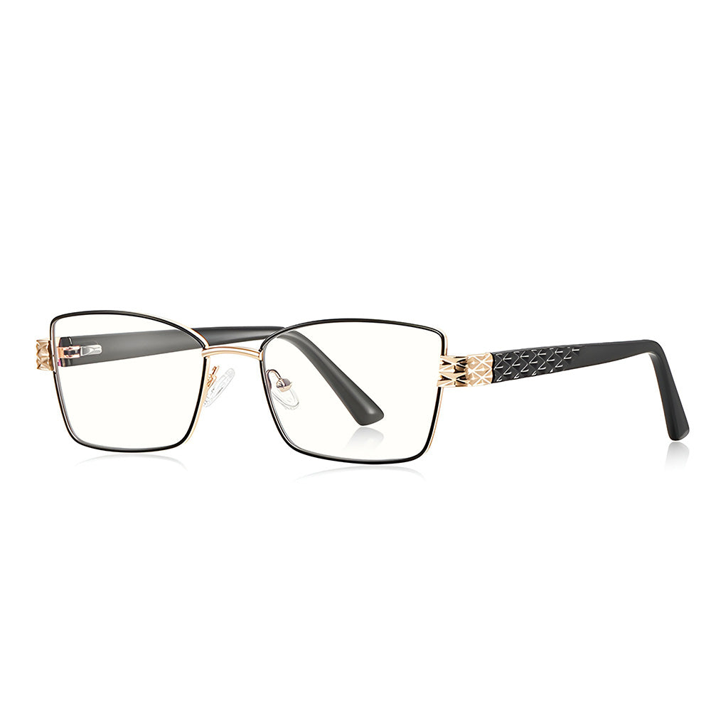 Okulary Komputerowe Damskie Techsuit 3171, Anti-Blue Light, Czarne