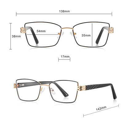 Okulary Komputerowe Damskie Techsuit 3171, Anti-Blue Light, Czarne