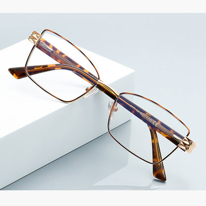 Techsuit 3171 Women's Computer Glasses, Anti-Blue Light, Black Gold