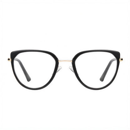 Okulary Komputerowe Damskie Techsuit 82290, Anti-Blue Light, Czarne Złote