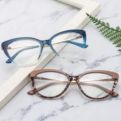Okulary do komputera damskie Techsuit F5018-C6, antyniebieskie światło, brązowe
