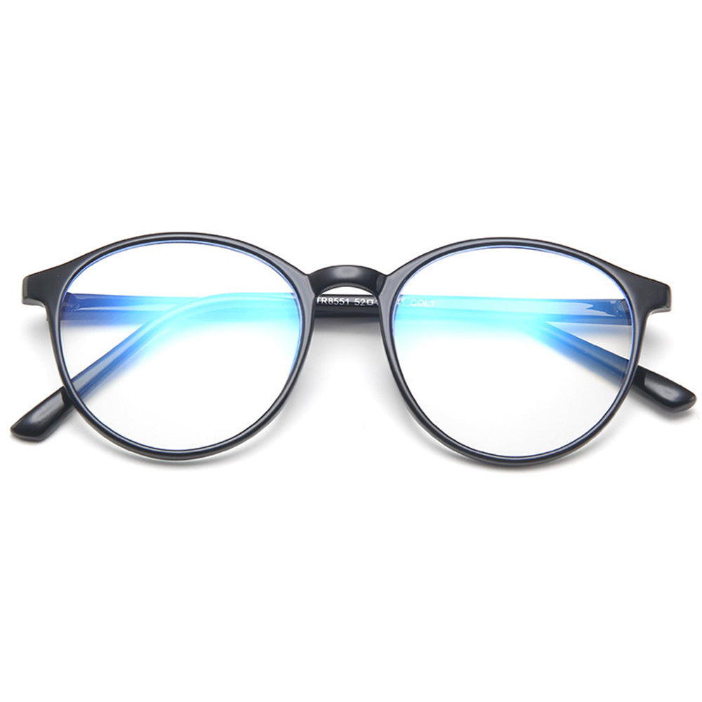 Okulary do komputera damskie Techsuit F8551-C2, antyniebieskie, czarne