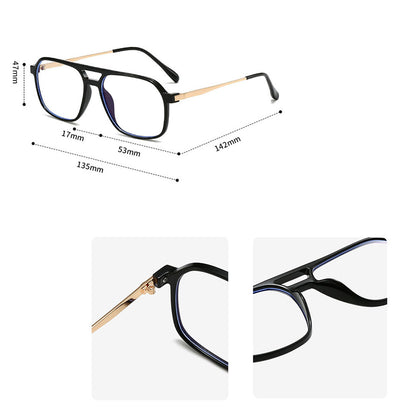 Okulary komputerowe unisex Techsuit 83092, antyniebieskie światło, czarno-złote