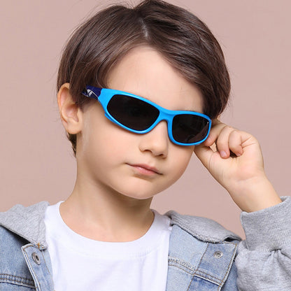 Okulary Przeciwsłoneczne Sportowe dla Dzieci Techsuit 816-C3, Polaryzacyjne, Różowo-Zielone