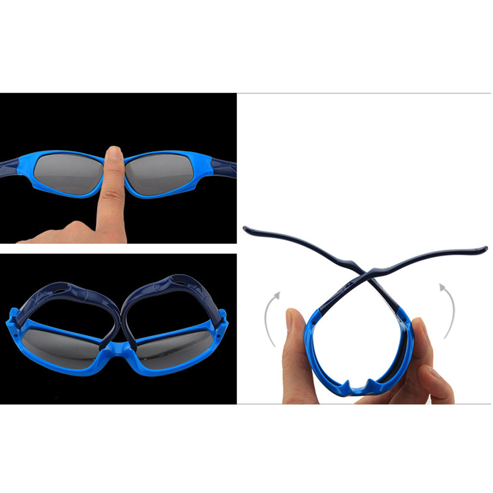 Okulary Przeciwsłoneczne Sportowe dla Dzieci Techsuit 816-C3, Polaryzacyjne, Różowo-Zielone