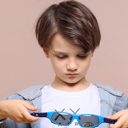 Techsuit 816-C5 Kids' Sport Sunglasses, Polarized, Blue Yellow