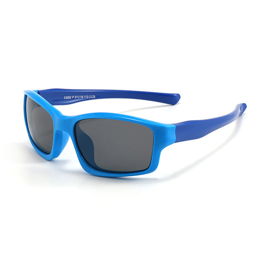 Sportowe okulary przeciwsłoneczne dla dzieci Techsuit 8202-C29, polaryzacyjne, niebieskie