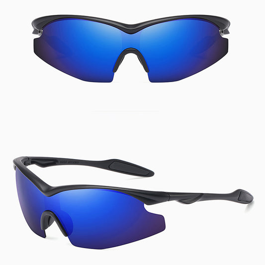 Okulary rowerowe unisex Techsuit 1806, ochrona UV, czarne niebieskie fioletowe