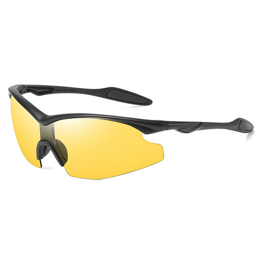Okulary rowerowe unisex Techsuit 1806, ochrona UV, czarno-żółte