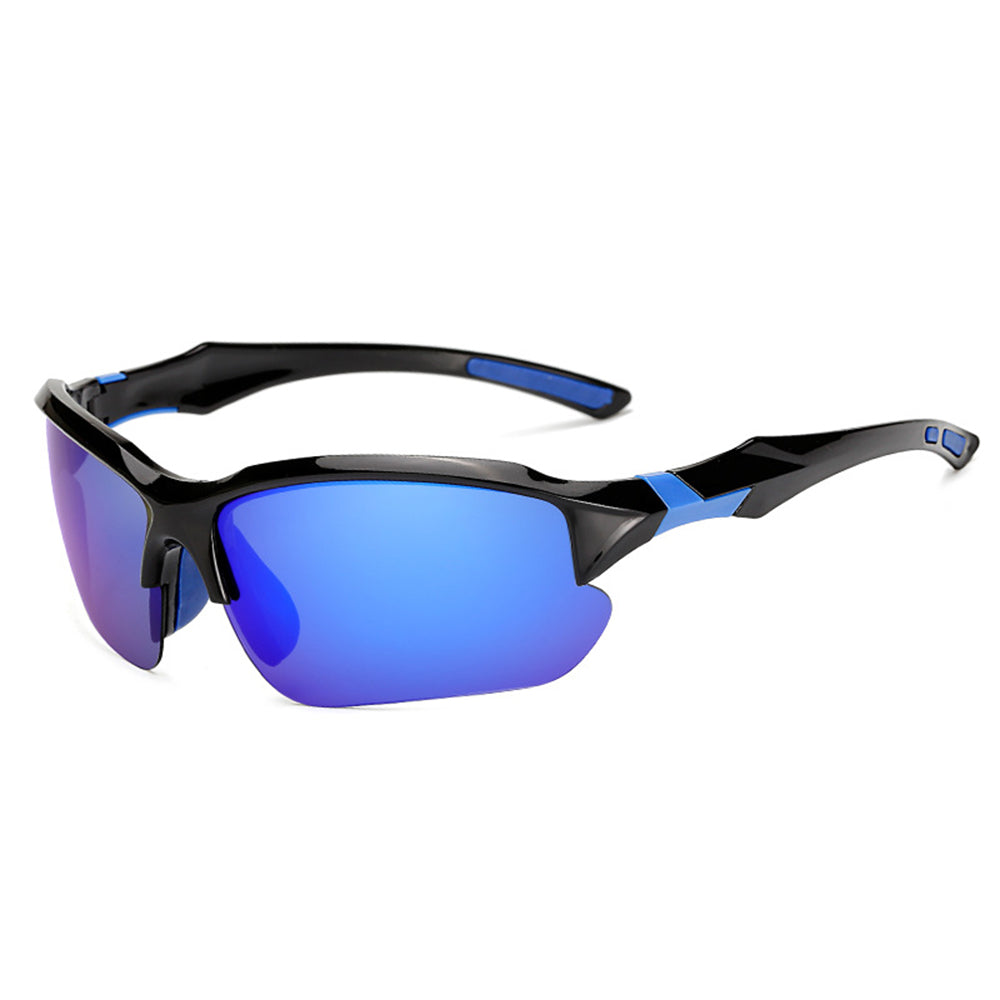 Okulary rowerowe unisex Techsuit 9301, ochrona UV, czarno-fioletowe