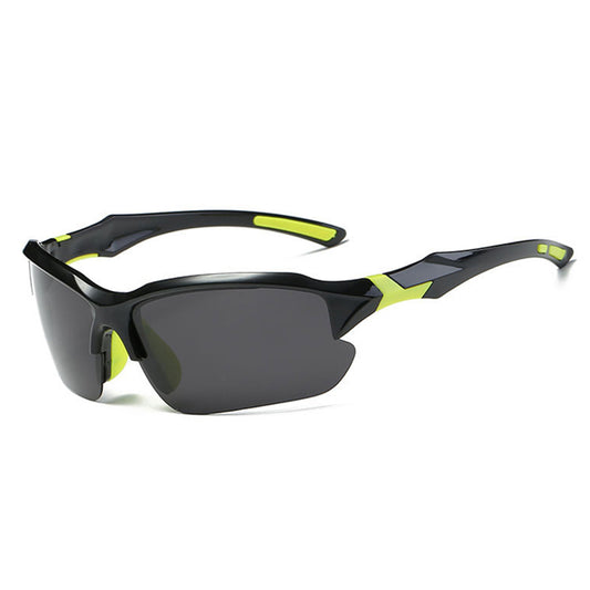Unisex Techsuit 9301 Cycling Glasses, UV Protection, Black Green