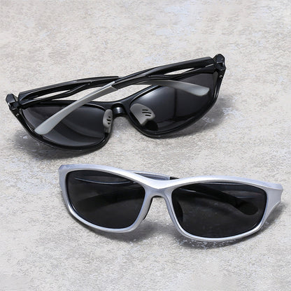 Okulary rowerowe unisex Techsuit 9309, polaryzacyjne, czarno-żółte