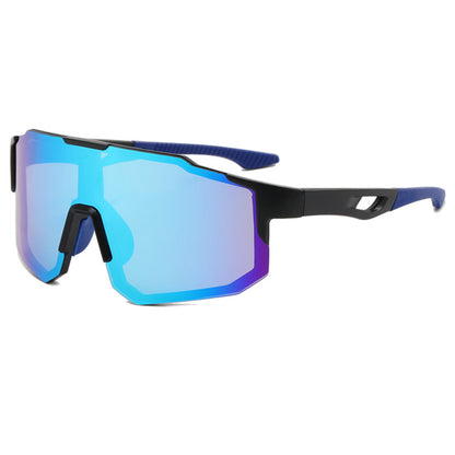 Okulary rowerowe unisex Techsuit 9337, ochrona UV, czarno-niebieskie