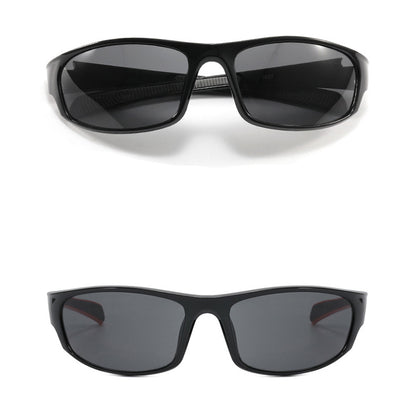 Okulary rowerowe unisex Techsuit 9937, czarno-niebieskie