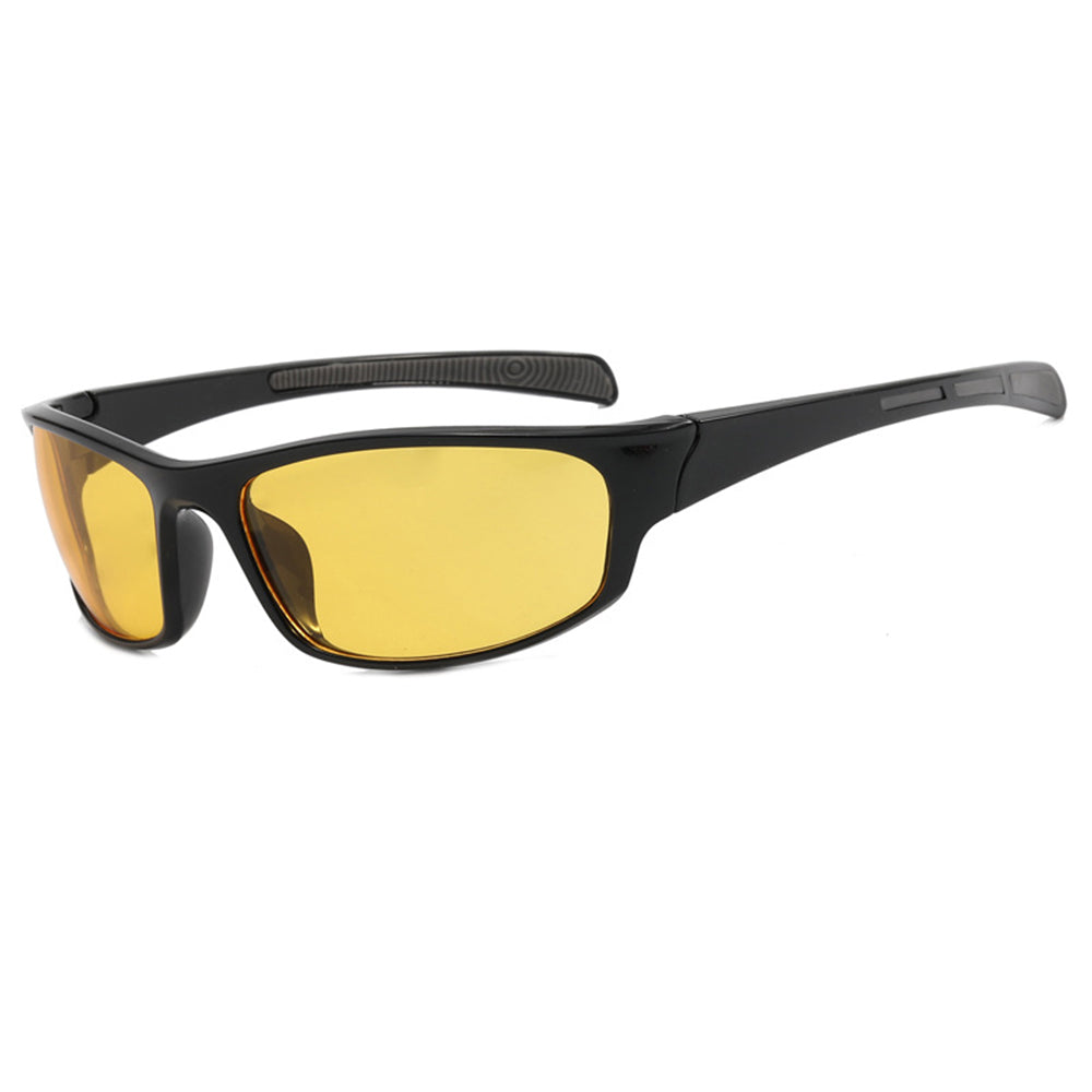 Okulary rowerowe unisex Techsuit 9937, czarno-żółte