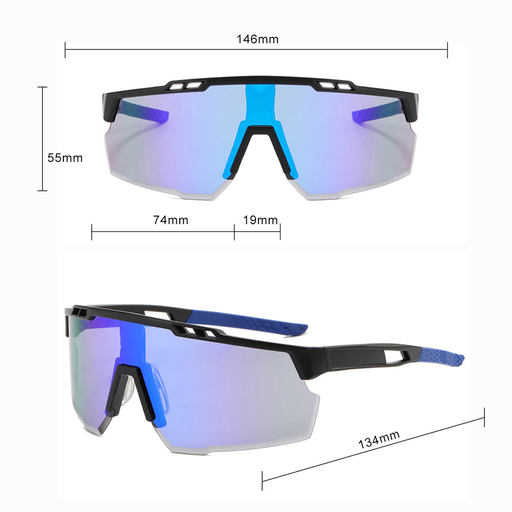Okulary rowerowe unisex Techsuit 9963, czarne