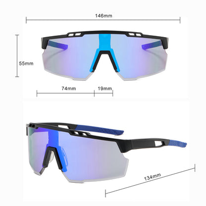 Okulary rowerowe unisex Techsuit 9963, czarne