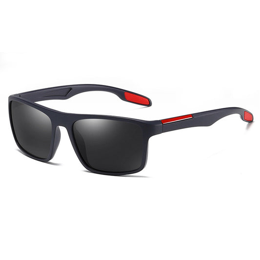 Okulary Przeciwsłoneczne Męskie Techsuit TR90 (MM101), Polaryzacyjne, Ochrona UV, Niebiesko-Czerwone