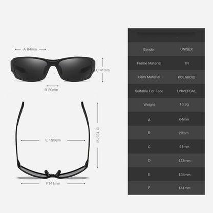 Men's Techsuit MM108 Sunglasses, Polarized, UV Protection, Gray
