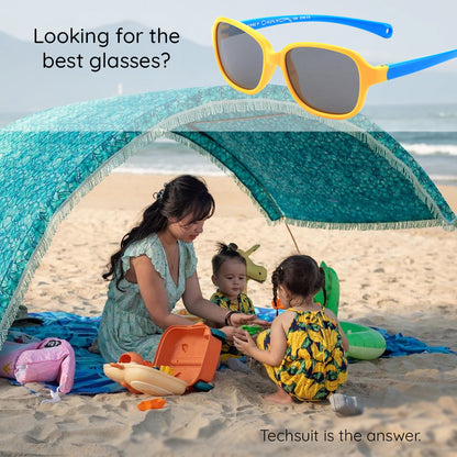 Techsuit Baby Sunglasses 8192-C3, Polarized, Pink Green