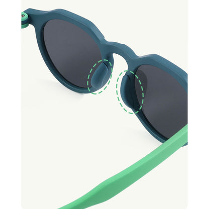 Techsuit 601 Kids' Sunglasses, Polarized, UV Protection, Green Blue