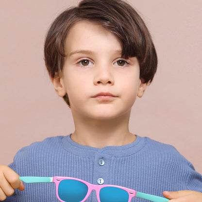 Okulary Przeciwsłoneczne Dla Dzieci Techsuit D802, Polaryzacyjne, Ochrona UV, Granatowo-żółte